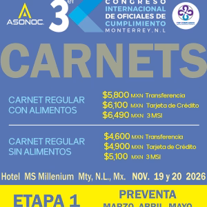 Carnet 3ER Congreso Internacional - Tarjeta de Credito